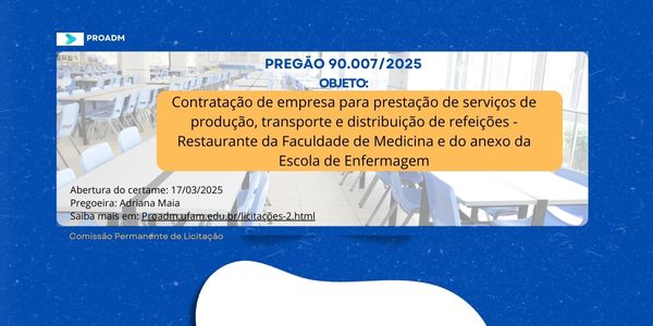 Pregão Eletrônico RU